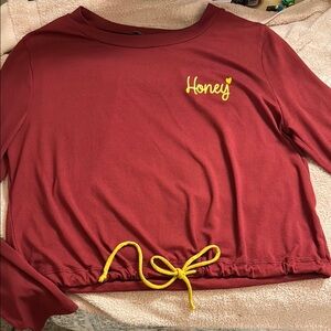 Love Culture Red Crop tee with Long Sleeve